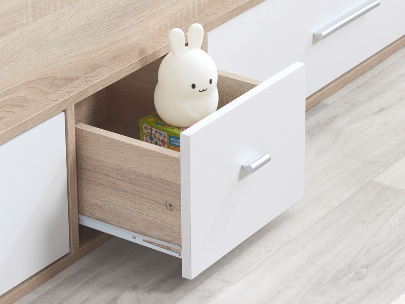 Land Of Beds Dreamer Oak Finish Wooden Kids Bed3