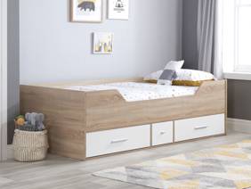 Land Of Beds Dreamer Oak Finish Wooden Kids Bed1