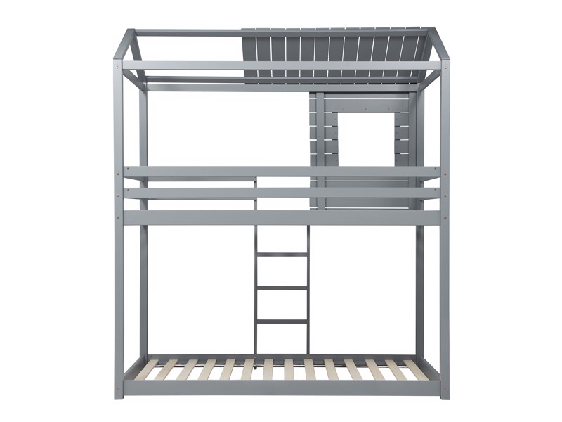 Land Of Beds Explorer Grey Wooden Bunk Bed9