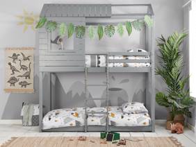 Land Of Beds Explorer Grey Wooden Bunk Bed2