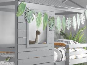 Land Of Beds Explorer Grey Wooden Bunk Bed5
