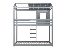 Land Of Beds Explorer Grey Wooden Bunk Bed9