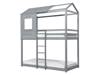 Land Of Beds Explorer Grey Wooden Bunk Bed7