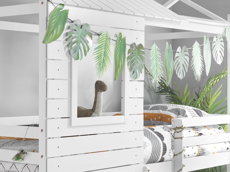 Land Of Beds Explorer White Wooden Bunk Bed5