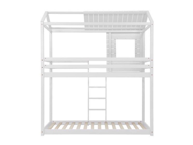 Land Of Beds Explorer White Wooden Bunk Bed8
