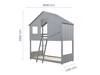 Land Of Beds Jungle Grey Wooden Single Bunk Bed9