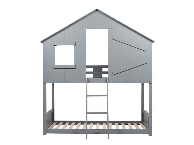Land Of Beds Jungle Grey Wooden Bunk Bed3