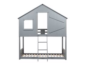 Land Of Beds Jungle Grey Wooden Bunk Bed3