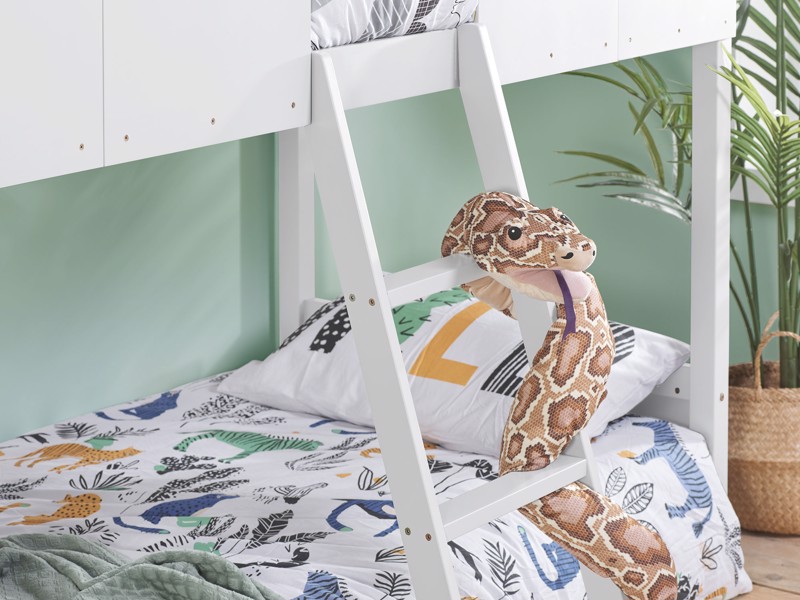 Land Of Beds Jungle White Wooden Bunk Bed3