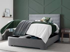 Land Of Beds Harding Marbella Grey Fabric Ottoman Bed2