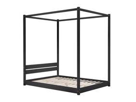 Land Of Beds Modena Black Wooden Bed Frame4