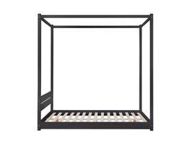 Land Of Beds Modena Black Wooden Bed Frame6