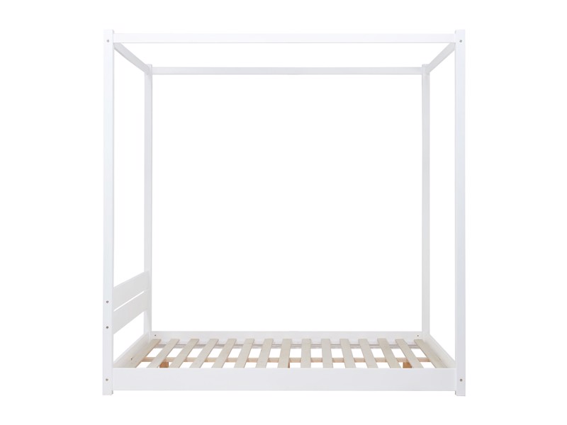 Land Of Beds Modena White Wooden Bed Frame6