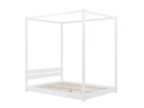 Land Of Beds Modena White Wooden Bed Frame4