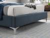 Land Of Beds Marbella Steel Blue Fabric Bed Frame2