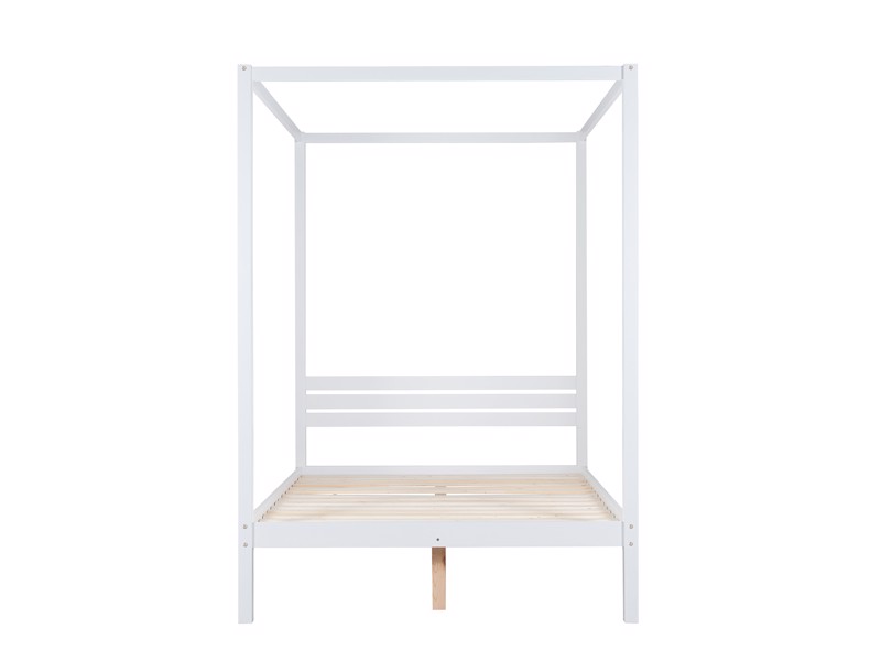 Land Of Beds Ascot White Wooden Bed Frame5