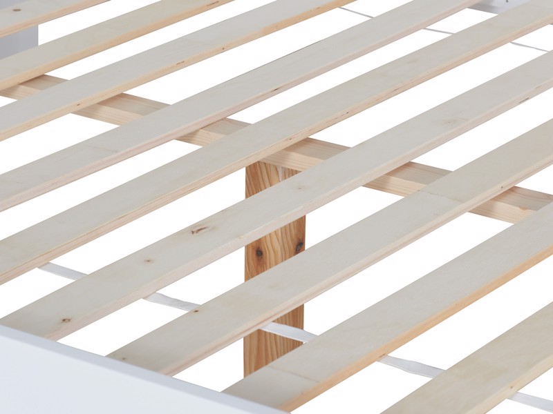 Land Of Beds Ascot White Wooden Bed Frame8