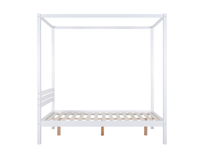 Land Of Beds Ascot White Wooden Bed Frame9