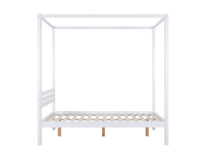 Land Of Beds Ascot White Wooden Bed Frame5