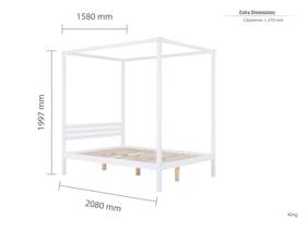 Land Of Beds Ascot White Wooden Bed Frame9