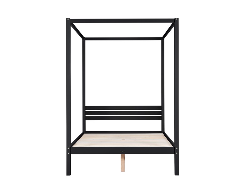 Land Of Beds Ascot Black Wooden Bed Frame5