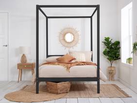 Land Of Beds Ascot Black Wooden Bed Frame2
