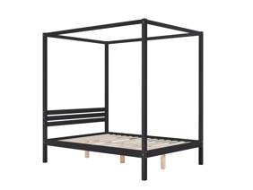 Land Of Beds Ascot Black Wooden Bed Frame4