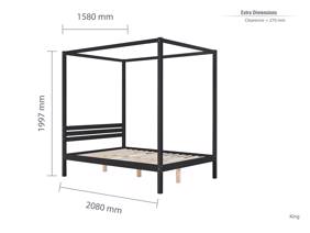 Land Of Beds Ascot Black Wooden Bed Frame9
