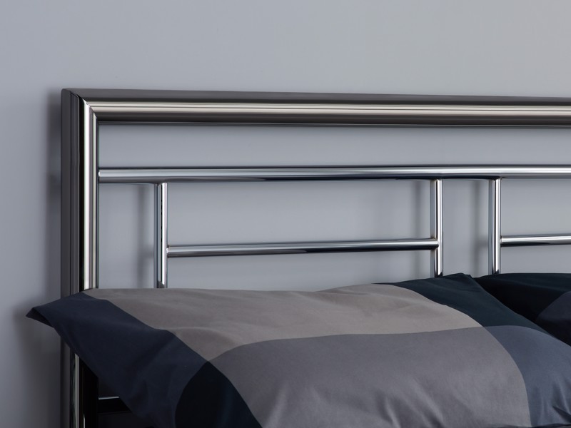 Land Of Beds Blackley Silver Metal Bed Frame4