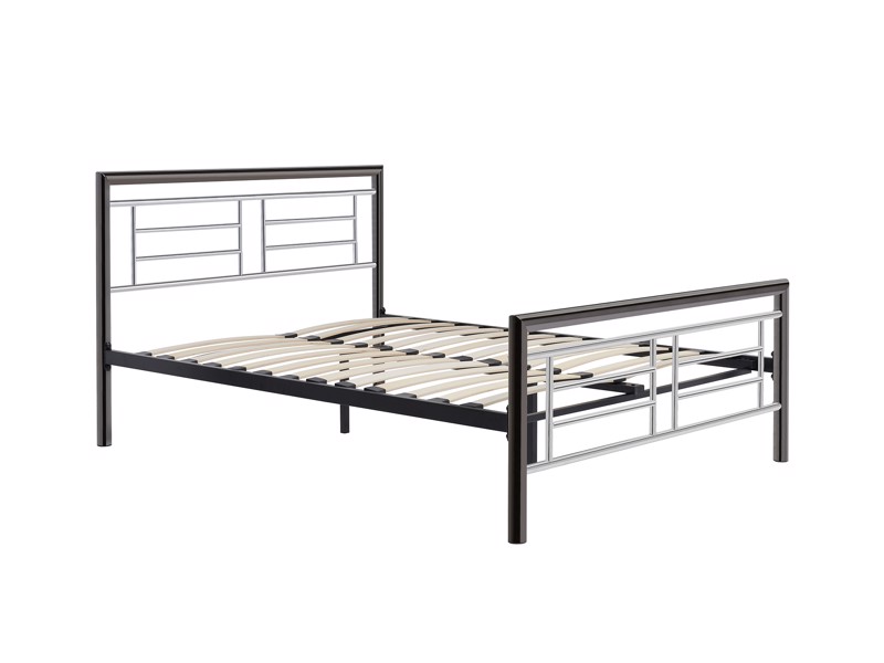 Land Of Beds Blackley Silver Metal Bed Frame6