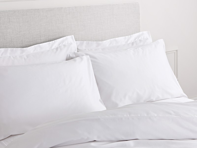 Bianca Fine Linens Federe 50x75 Cm In Cotone Egiziano 180 Fili - Confezione Da 2, Chiusura A Busta, Bianco