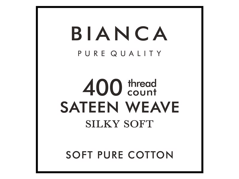 Bianca Fine Linens Cotton Sateen White Super King Size Duvet Cover Set5