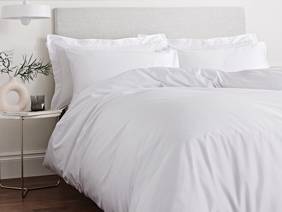 Bianca Fine Linens Cotton Sateen White Duvet Cover Set1
