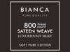 Bianca Fine Linens Luxury Cotton Sateen White King Size Duvet Cover Set5