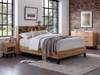 Land Of Beds Samson Oak Finish Wooden Single Bed Frame1