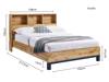 Land Of Beds Samson Oak Finish Wooden Single Bed Frame5