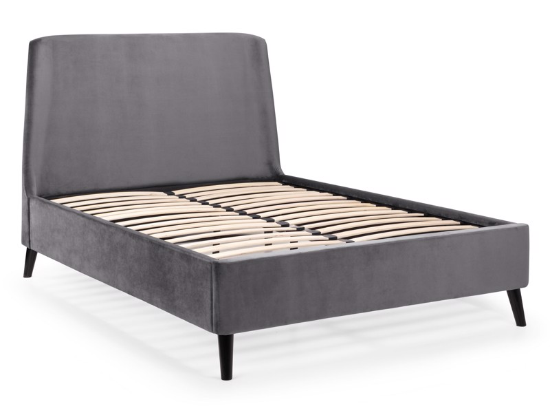 Land Of Beds Estelle Grey Fabric Bed Frame2