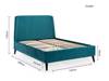 Land Of Beds Esther Teal Fabric Bed Frame5