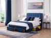 Land Of Beds Selena Blue Fabric Bed Frame2