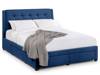 Land Of Beds Selena Blue Fabric Bed Frame3