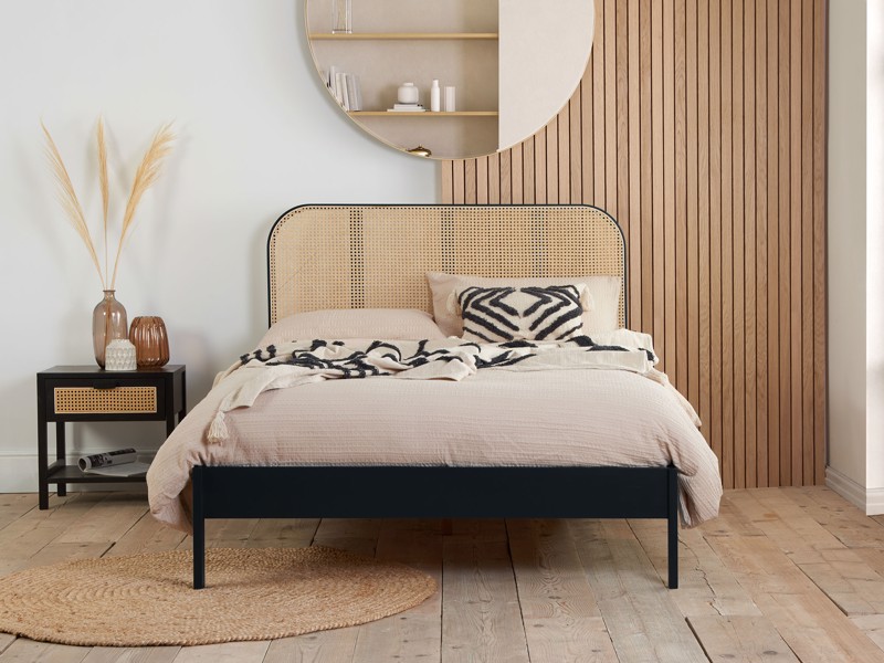 Land Of Beds Cannes Black Wooden Bed Frame5