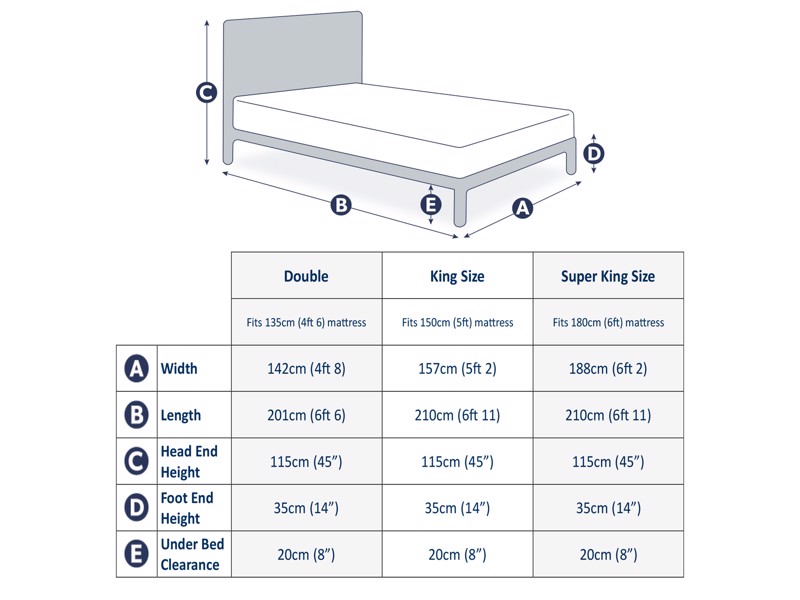 Land Of Beds Cannes Black Wooden Bed Frame8