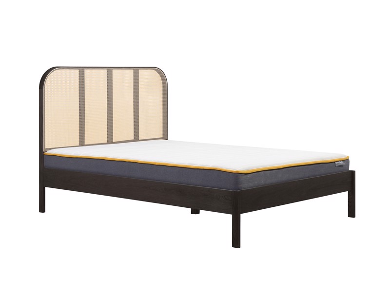 Land Of Beds Cannes Black Wooden Double Bed Frame6