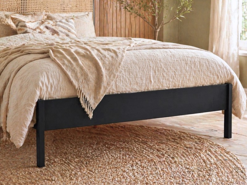 Land Of Beds Cannes Black Wooden Bed Frame5