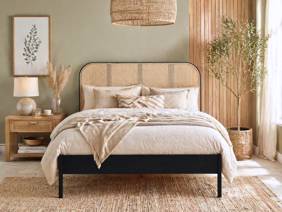 Land Of Beds Cannes Black Wooden Bed Frame2