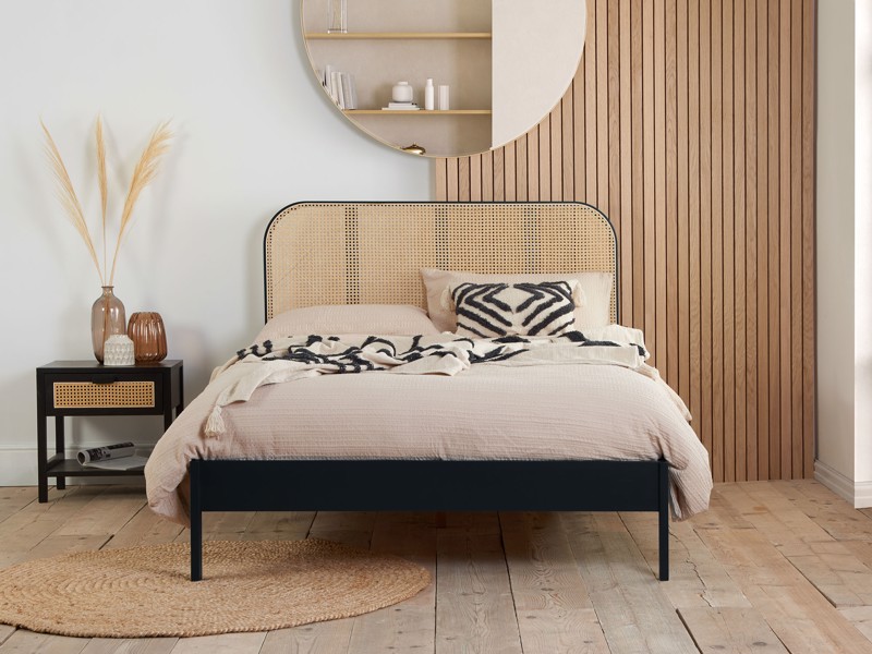 Land Of Beds Cannes Black Wooden Bed Frame6