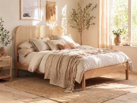 Land Of Beds Cannes Oak Wooden Bed Frame1