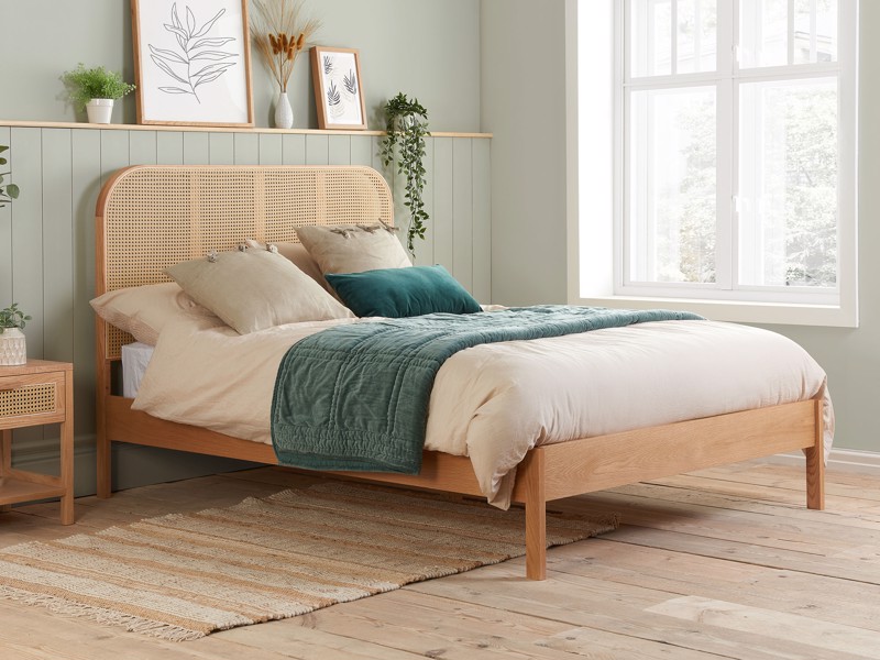 Land Of Beds Cannes Oak Wooden Bed Frame1