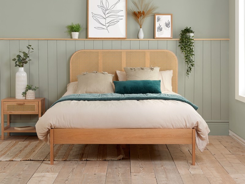 Land Of Beds Cannes Oak Wooden Bed Frame5