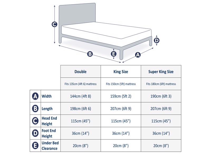 Land Of Beds Paris Oak Wooden Double Bed Frame7